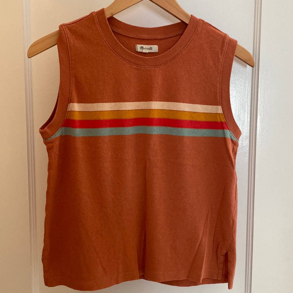 Madewell dark orange tank top